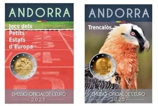 Monedas 2€ Andorra 2025 Trencalos y Estados