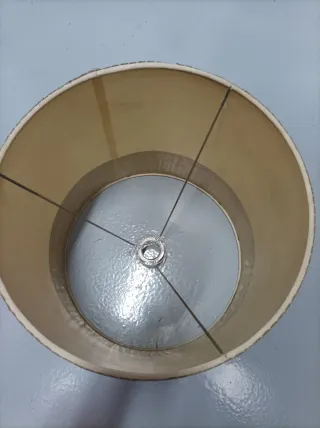 Schermo lampada vintage grande in tela