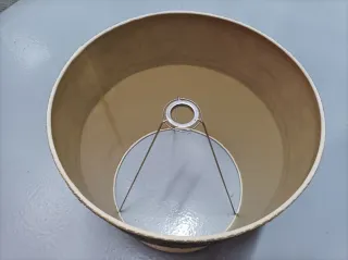 Schermo lampada vintage grande in tela