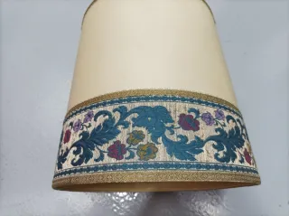 Schermo lampada vintage grande in tela