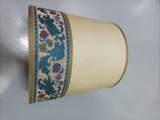 Schermo lampada vintage grande in tela