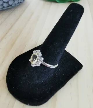 Anillo Citrino Natural tamaño Ajustable.