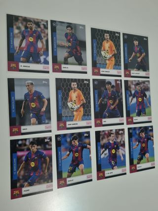 27 Cartas FC Barcelona Numeradas, refractor y rc