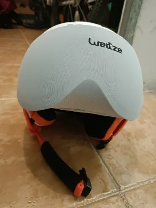 Casco de nieve infantil con visera