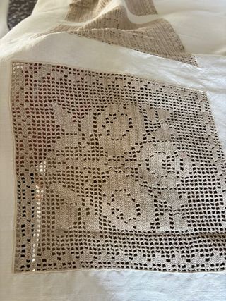 Toalha de mesa linho com renda