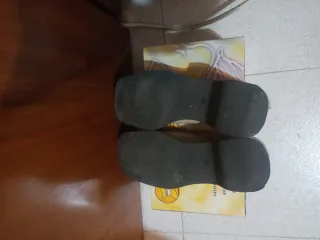 Zapatos Hispanitas Piel Talla 37 Beige/Negro.