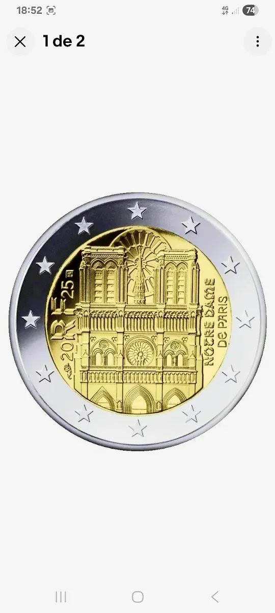 2 Euros🇫🇷 Francia 2025 Notre Dame*SC *