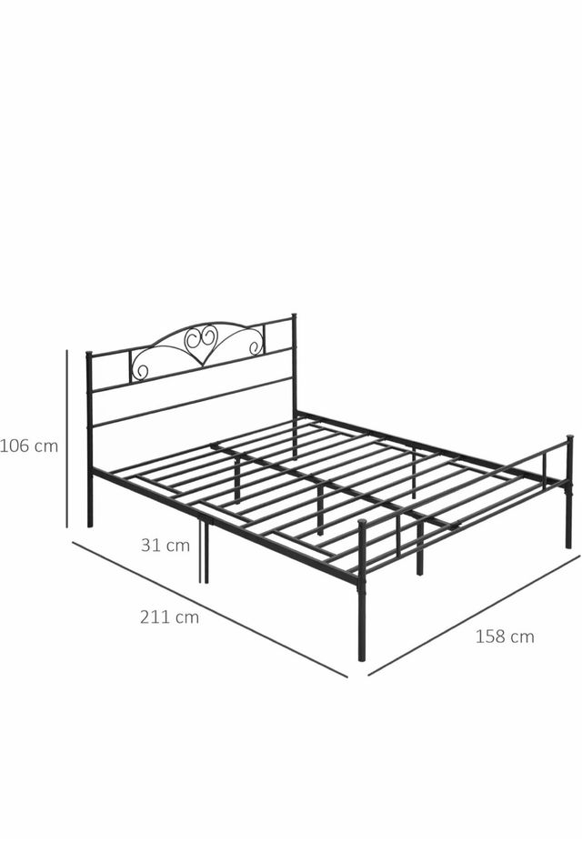 Cama Metal 158x211 cm - Nueva y Resistente