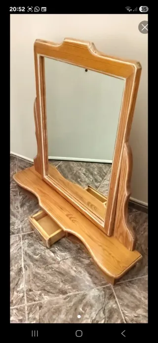 Espejo Empotrado Pino Provenzal con Repisa