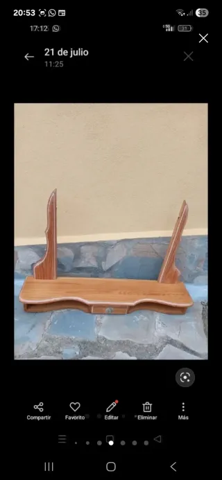 Espejo Empotrado Pino Provenzal con Repisa