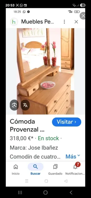 Espejo Empotrado Pino Provenzal con Repisa