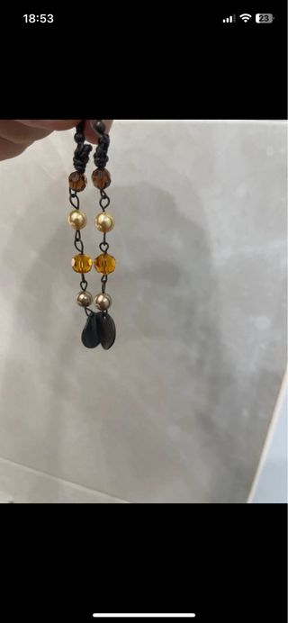 Pendientes largos boho dorados y marrones
