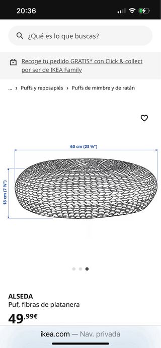 Pouf in vimini rotondi (2 pz)