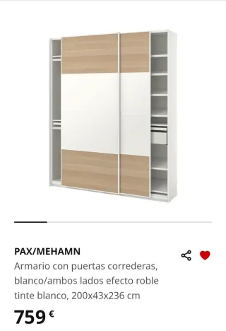 Armario PAX/MEHAMN puertas correderas