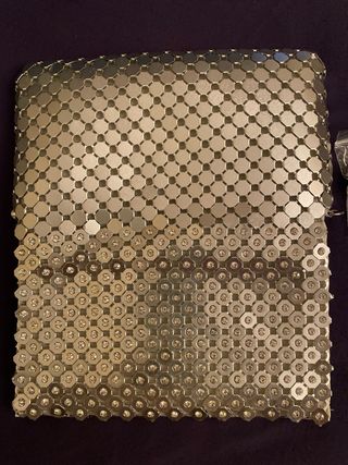 Cartera de fiesta plateada NUEVA 19x12 cm