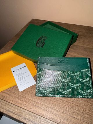 Portacarte Goyard Pelle Verde