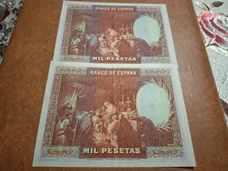 Pareja Billetes 1000 ptas 1928 Banco de España
