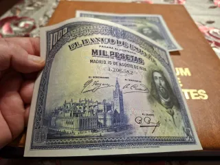 Pareja Billetes 1000 ptas 1928 Banco de España
