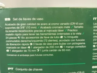 Set Llaves Carraca 3/8 PARKSIDE