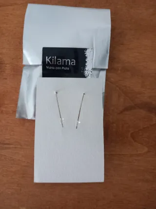Pendientes Kilama Vidrio con Plata Azul/Verde