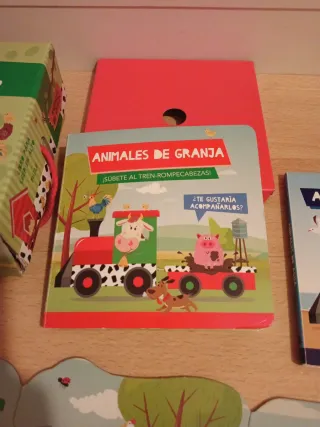 Lote 2 Puzzles Infantiles: Animales Agua y Granja