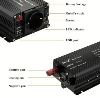 Inverter onda pura da 12VDC a 230VAC 1300W