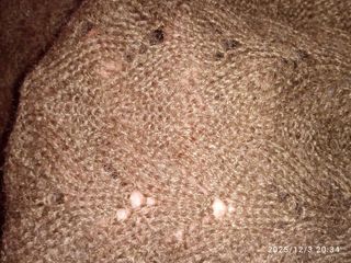 Sciarpa fatta a mano ai ferri marrone