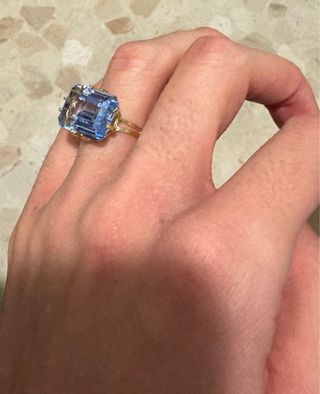 Anillo de oro 18 kilates Topacio