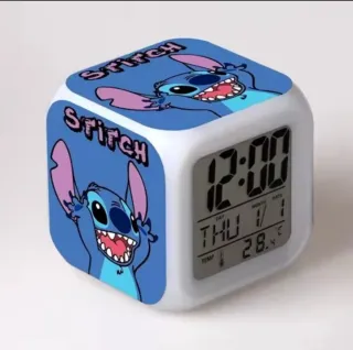 Reloj despertador digital de Stitch