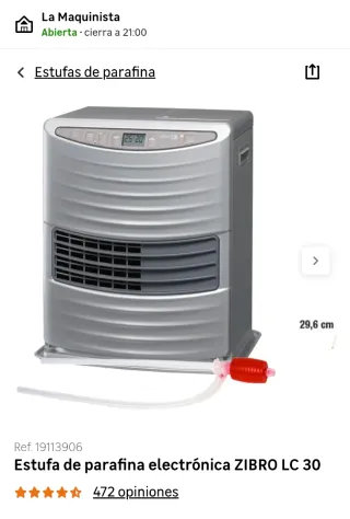 Estufa de parafina electrónica ZIBRO LC 30