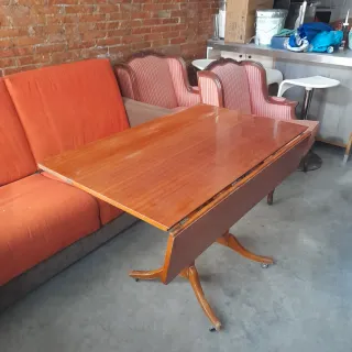 Mesa extensible vintage de madera