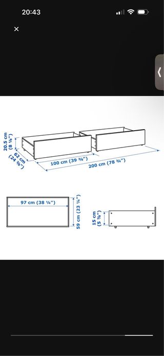 4 Cajones Ikea MALM madera