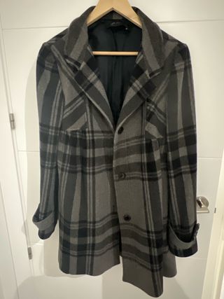 Abrigo Zara cuadros mujer talla M