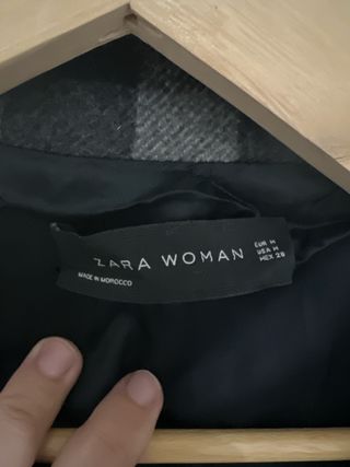 Abrigo Zara cuadros mujer talla M