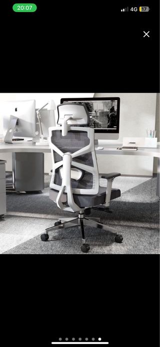 NUEVA Silla de Oficina Ergonómica Negra/Blanca