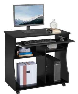 2 Escritorios Negros 80cm Nuevos y Montados