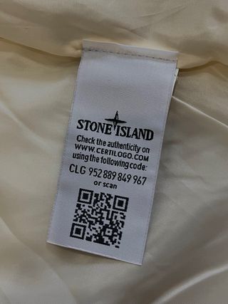 Abrigo sin capucha Stone Island color crema - S