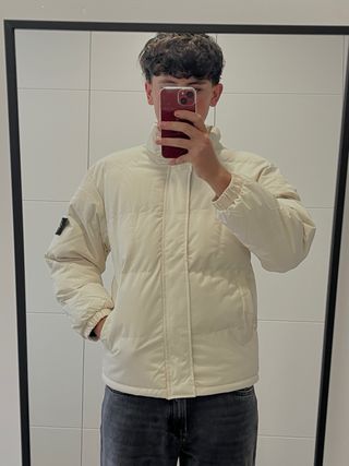 Abrigo sin capucha Stone Island color crema - S