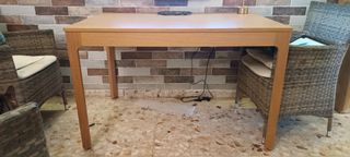 Mesa de comedor extensible de madera