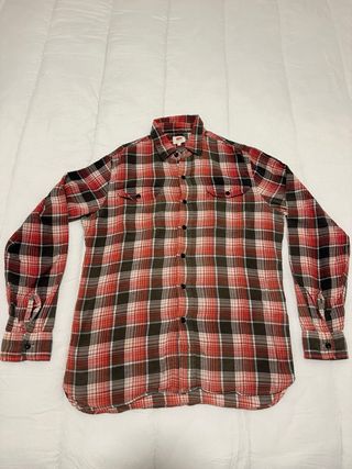 Camisa Levi's cuadros roja y marrón Talla M