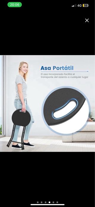 NUEVO Set 2 Taburetes Plegables