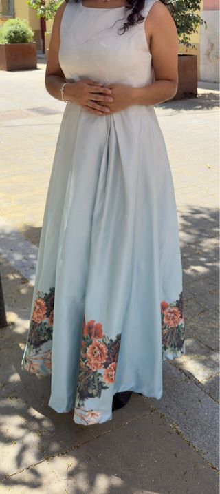 Vestido largo estampado floral
