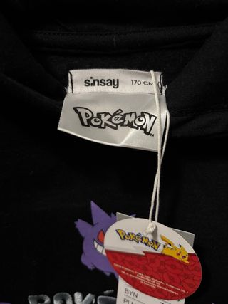 Felpa nera con stampa Pokémon Gengar