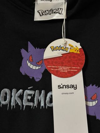 Felpa nera con stampa Pokémon Gengar