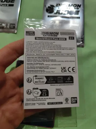 4x sobres Digimon Card Game promocionales Sellados