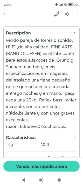 Par de altavoces Hi-Fi negros