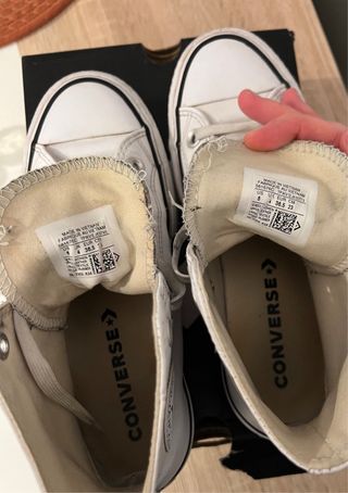 Converse Chuck Taylor Platform in pelle bianca