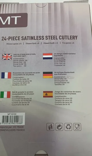 Set Posate Acciaio Inox MT 24 Pezzi