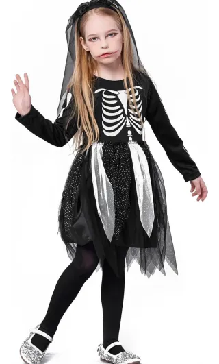 Disfraz Esqueleto Niña IKALI Halloween