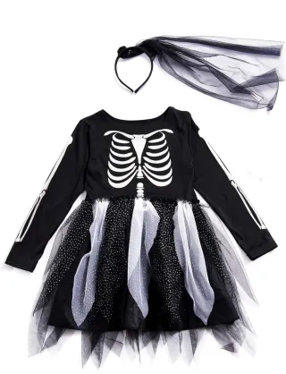 Disfraz Esqueleto Niña IKALI Halloween